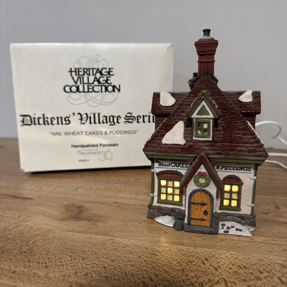Dept 56 Dickens Village Series Wm. Wheat Cakes & Puddings 5808-4 Heritage 1993